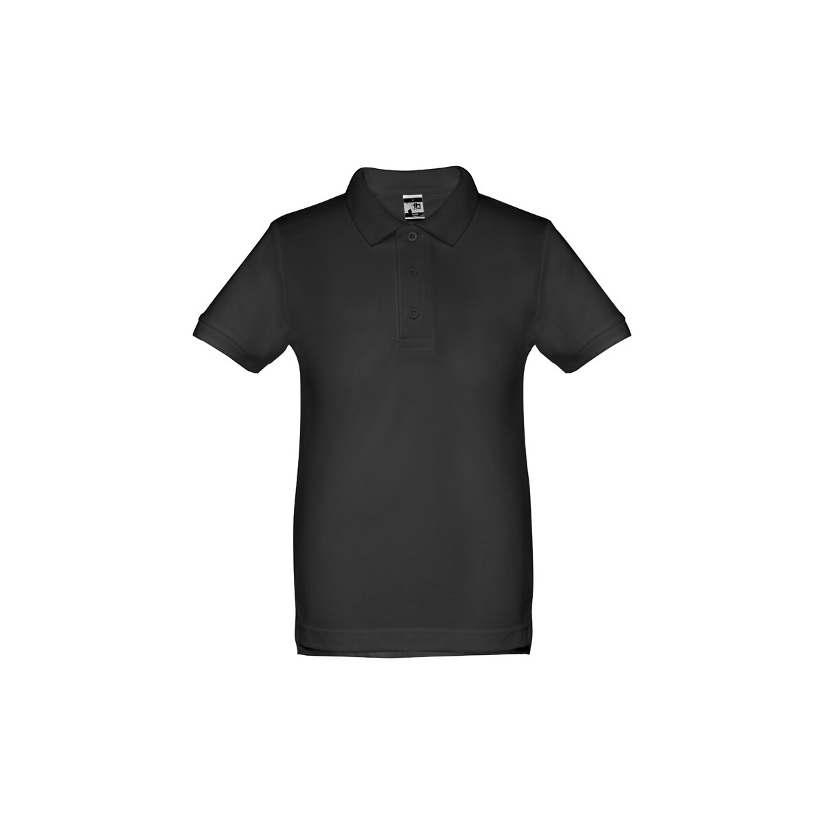THC ADAM KIDS. Bawełniana koszulka polo z krótkim rękawem dla dzieci (unisex) - Czarna 30173_103