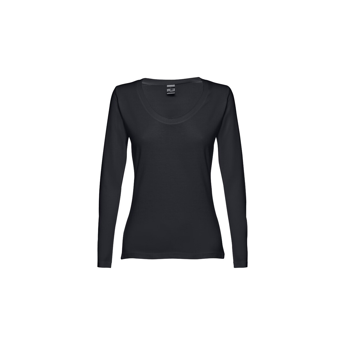 THC BUCHAREST WOMEN. Bawełniany T-shirt damski z długim rękawem taliowany - Czarny 30126_103