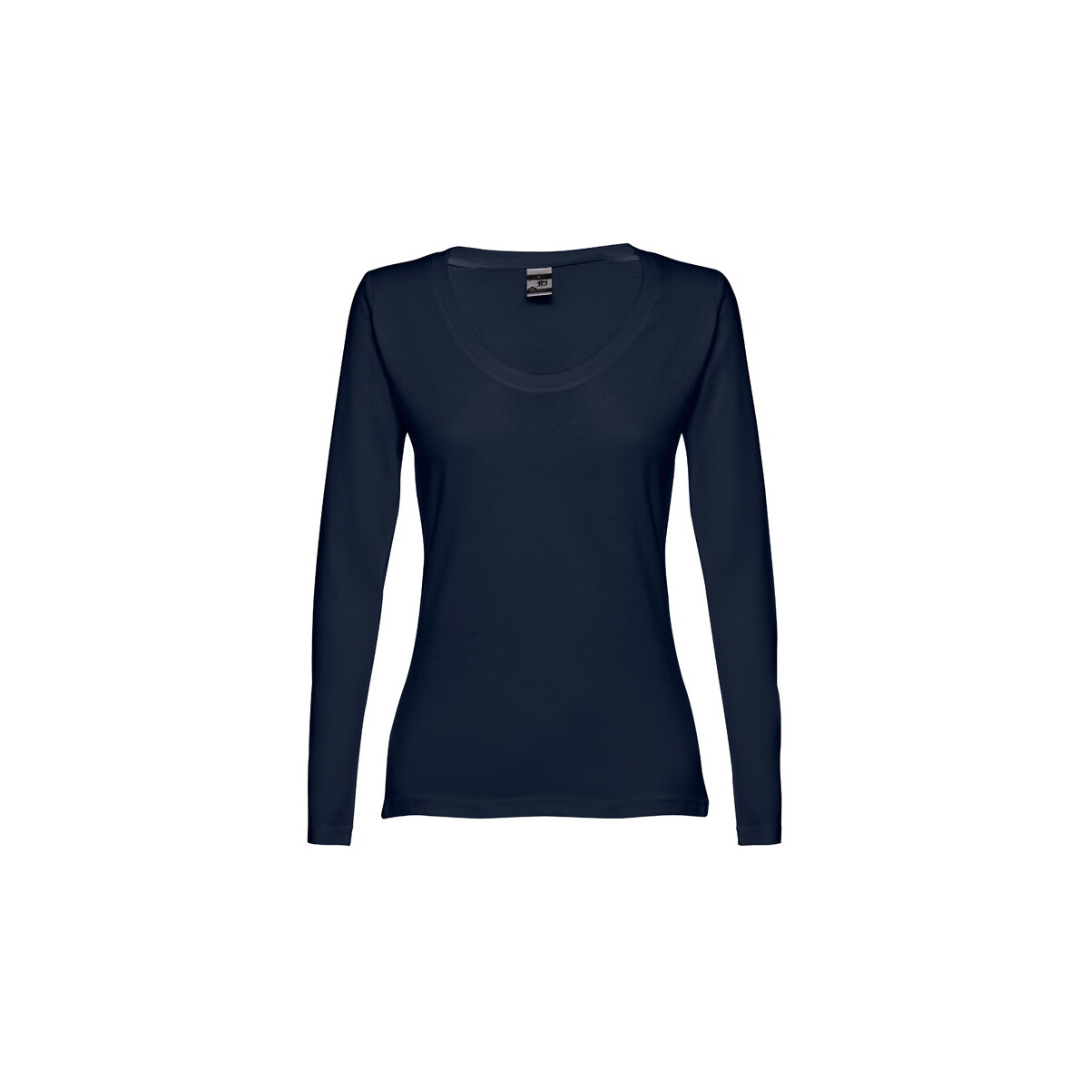 THC BUCHAREST WOMEN. Bawełniany T-shirt damski z długim rękawem taliowany - Granatowy 30126_104
