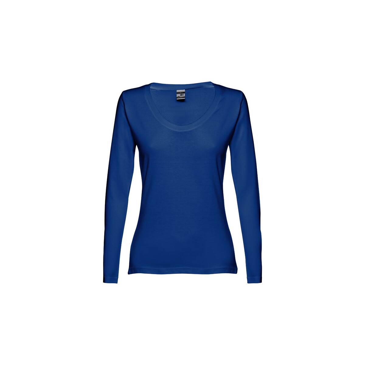 THC BUCHAREST WOMEN. Bawełniany T-shirt damski z długim rękawem taliowany - Szafirowy 30126_114