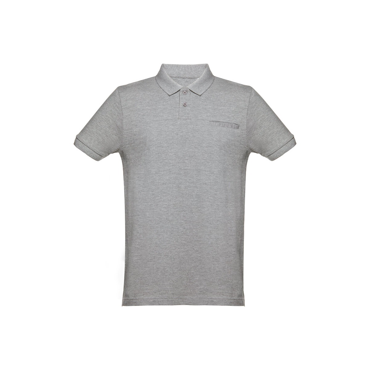 THC DHAKA. Męski polo t-shirt - Jasnoszary melanż 30208_183