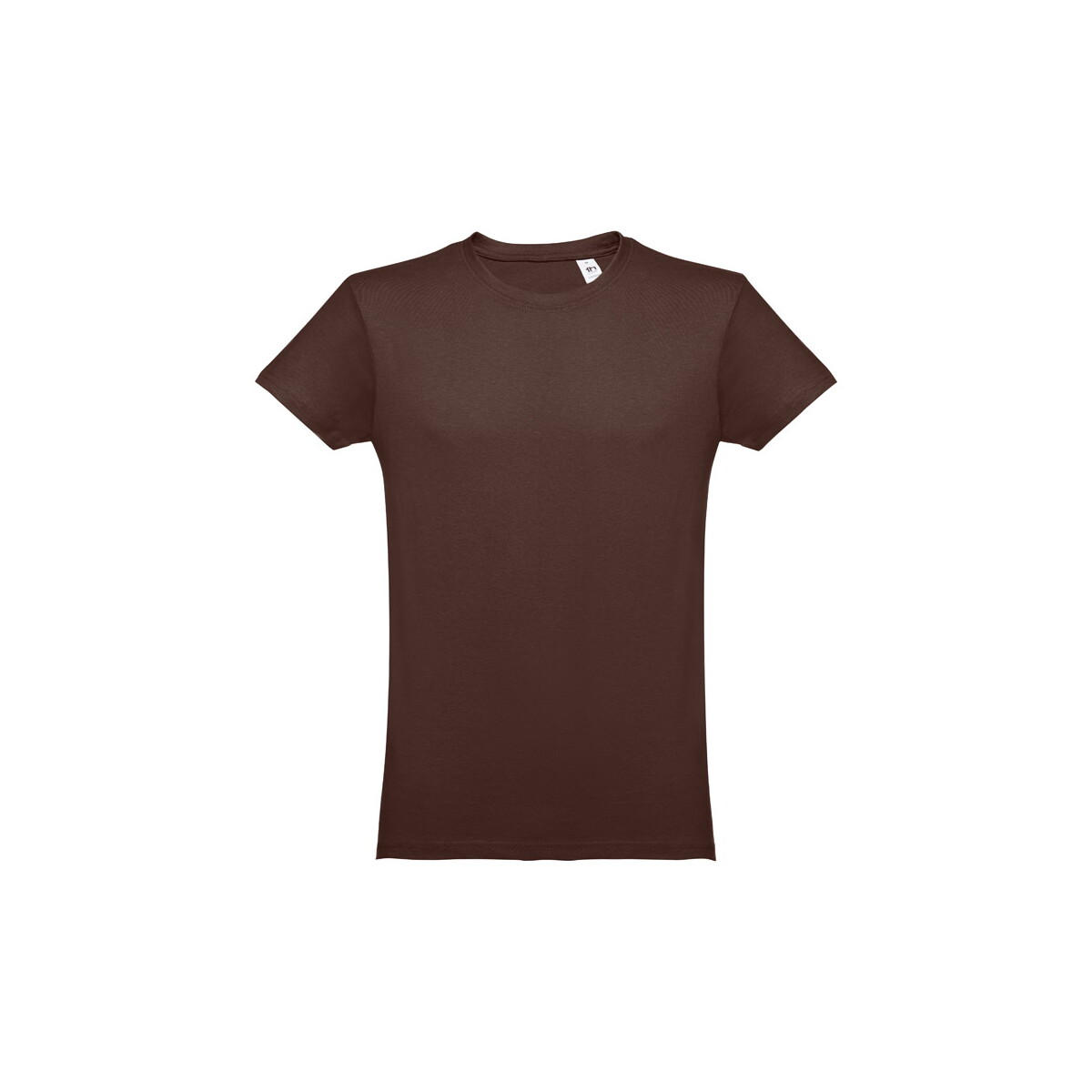 THC LUANDA. T-shirt męski z bawełny rurkowej - Ciemnobrązowy 30102_121