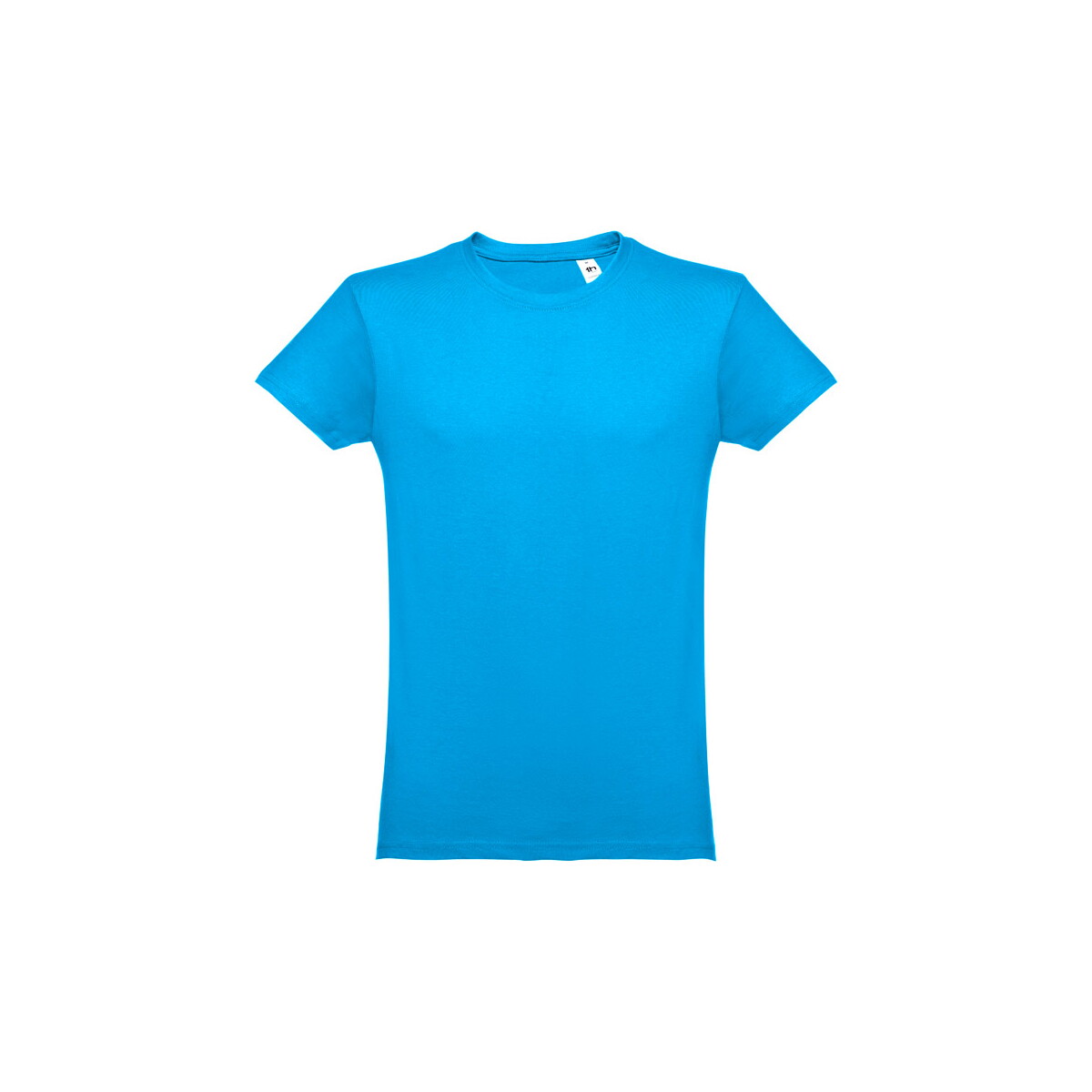THC LUANDA. T-shirt męski z bawełny rurkowej - Morski niebieski 30102_154