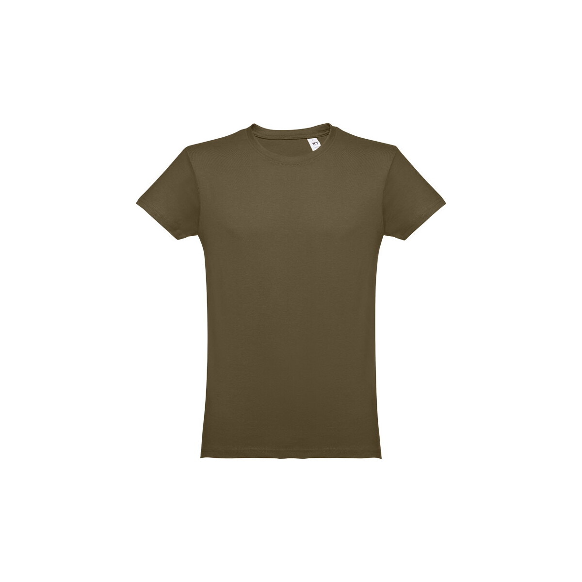 THC LUANDA. T-shirt męski z bawełny rurkowej - Wojskowy zielony 30102_149