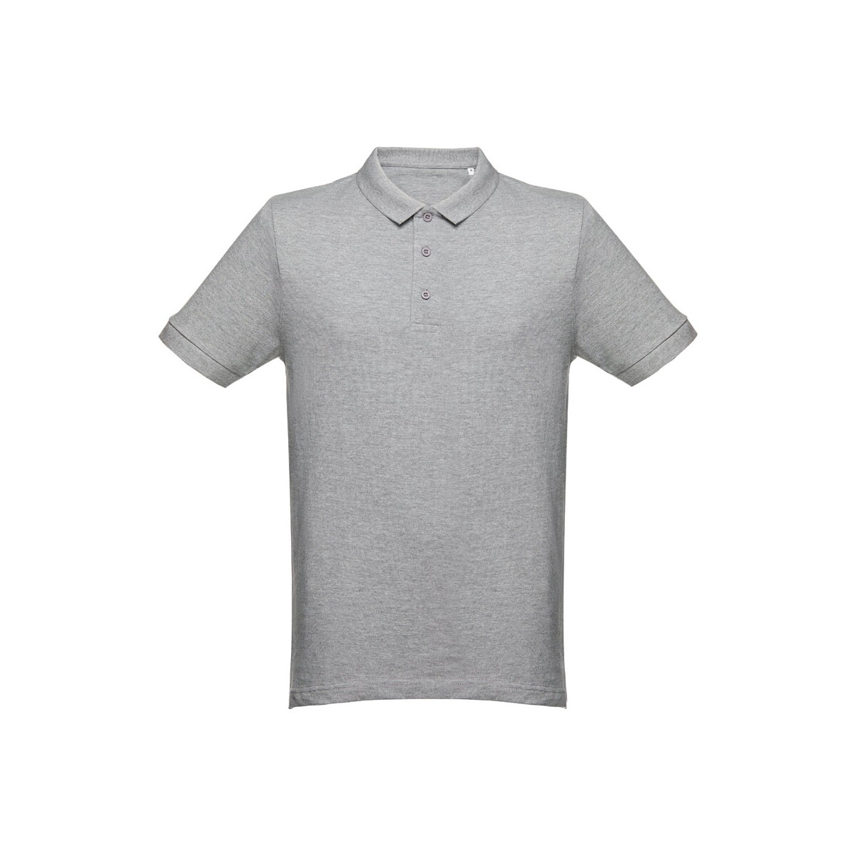 THC MONACO. Męski polo t-shirt - Jasnoszary melanż 30188_183