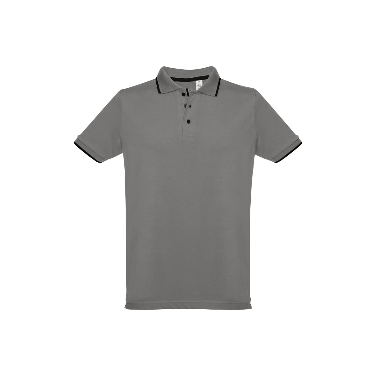 THC ROME. Męska dwukolorowa bawełniana koszulka polo - Szara 30137_113-a