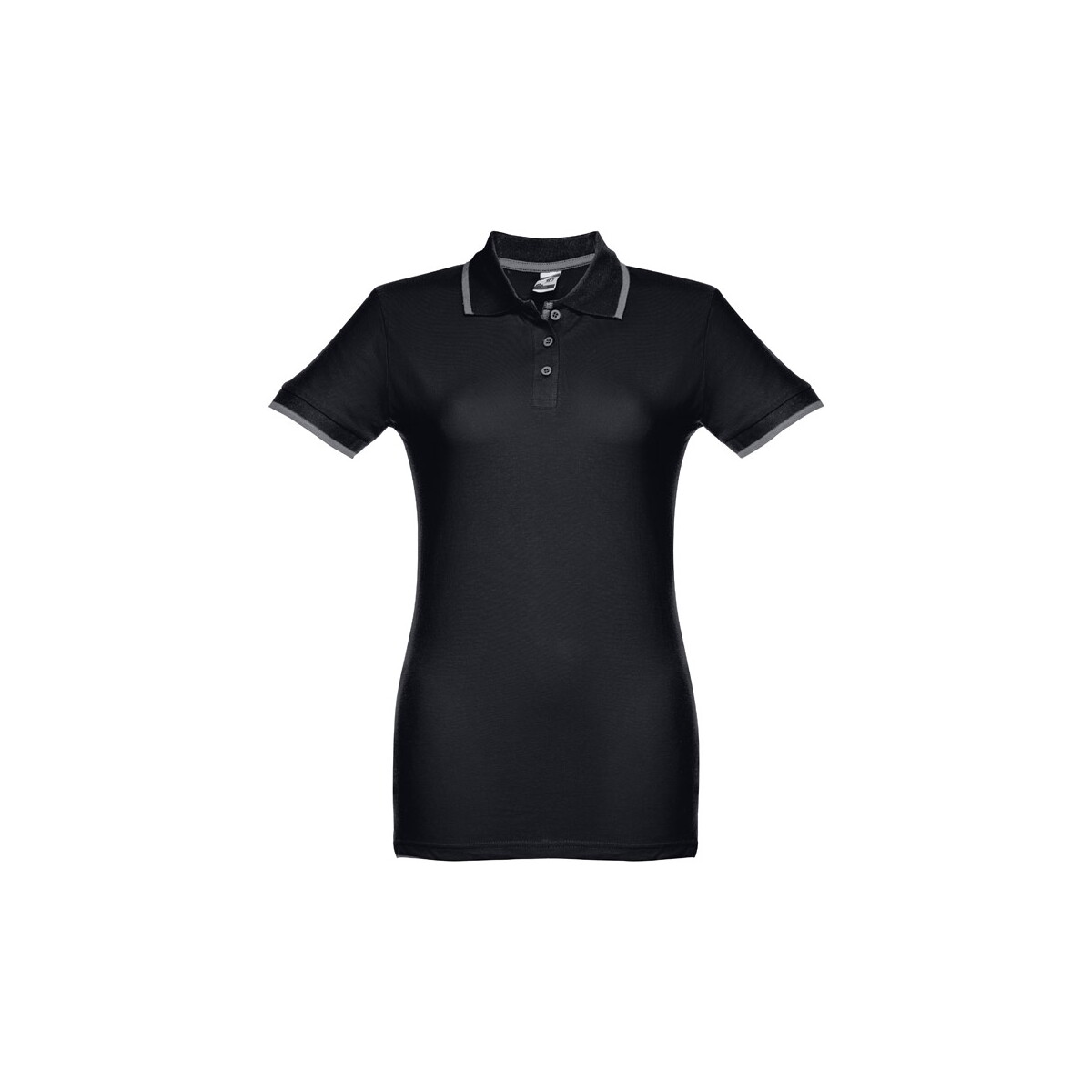 THC ROME WOMEN. Damski slim fit polo t-shirt - Czarny 30139_103