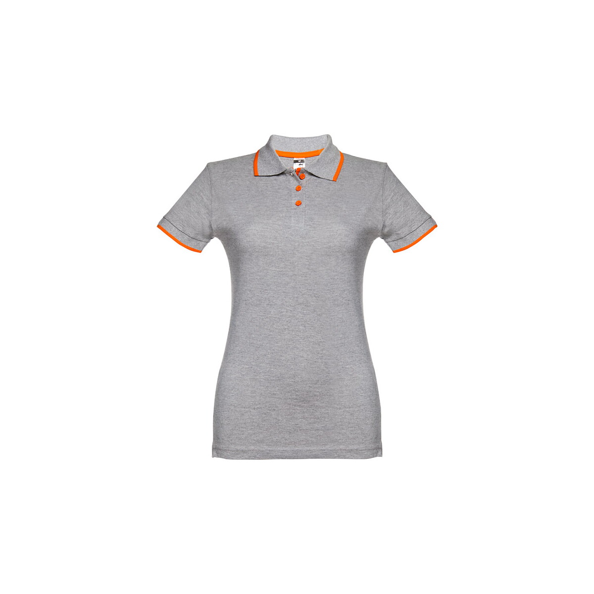 THC ROME WOMEN. Damski slim fit polo t-shirt - Jasnyszary melanż 30139_183
