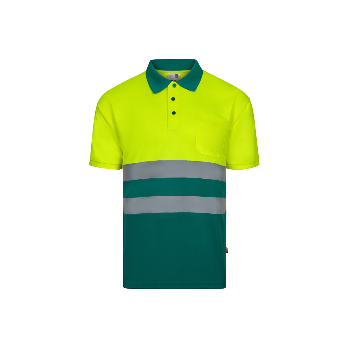 VL FORTUNA. Koszulka polo Bird-eye (140 g/m²) z krótkim rękawem, poliester (100%) - Zielona/Żółta 36141_209