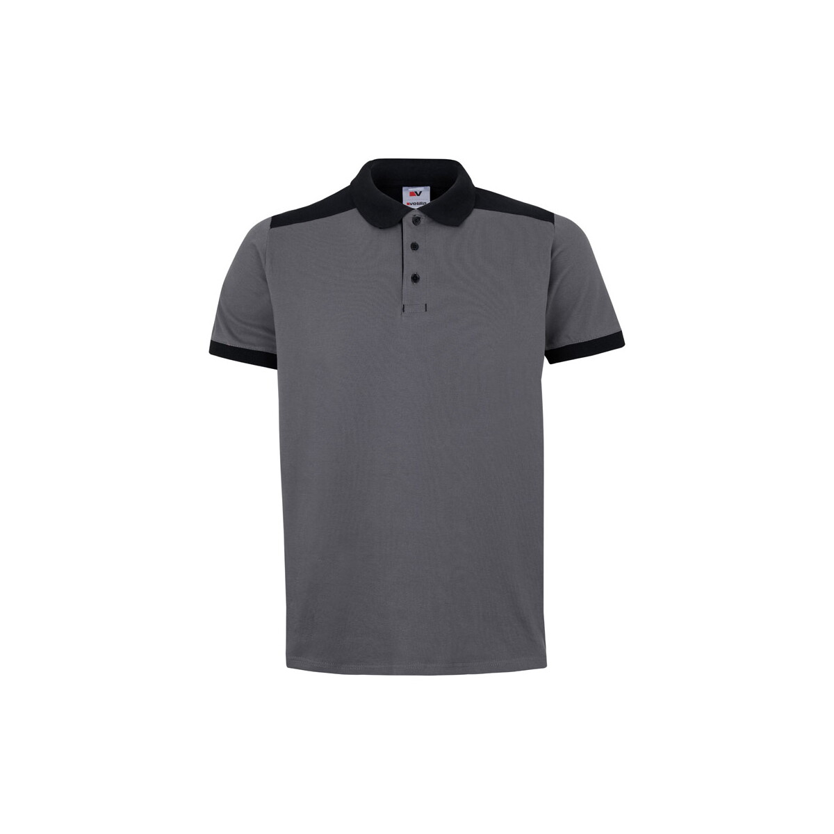 VL VELES. Dwukolorowa koszulka polo piqué (180 g/m²), krótki rękaw, bawełna (60%) i poliester (40%) - Szara 36148_113