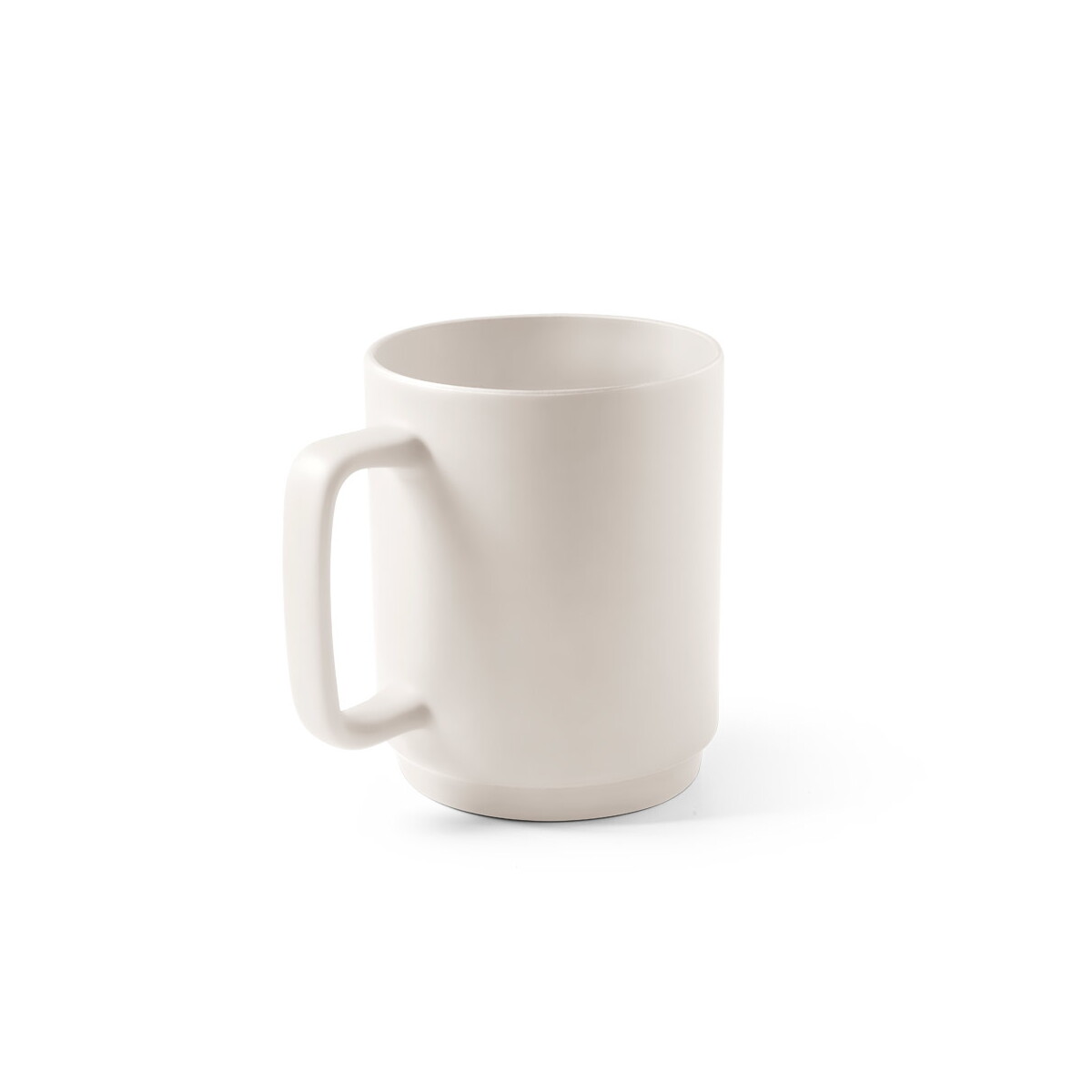 MIGHTY. Ceramiczny kubek z cylindrycznym korpusem 330 mL - Pastelowy biały 94273_116