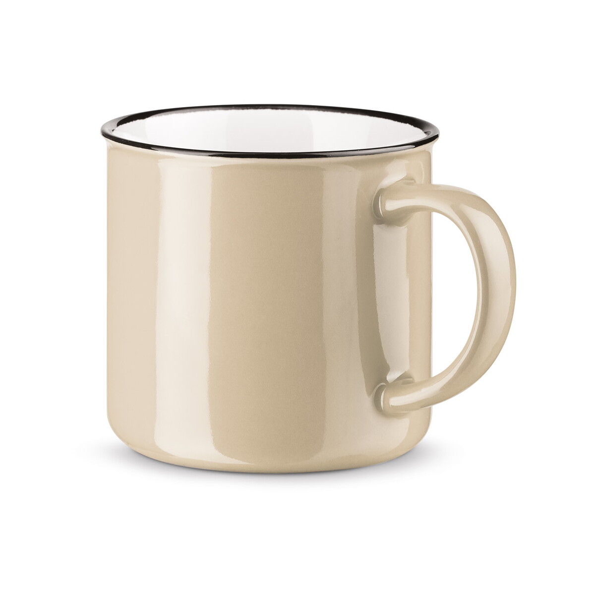 VERNON. Kubek ceramiczny 340 mL - Beżowy 93836_131