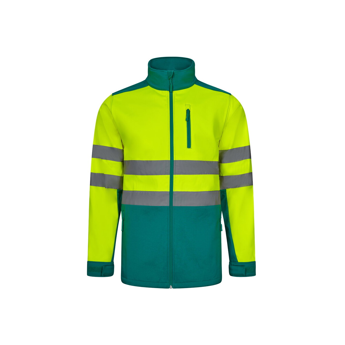 VL HESTIA LARGE. Dwukolorowa kurtka soft shell (280 g/m²), z polarową podszewką i membraną TPU, z poliestru (96%) i elastanu (4%) - Zielona/Żółta 36145_209