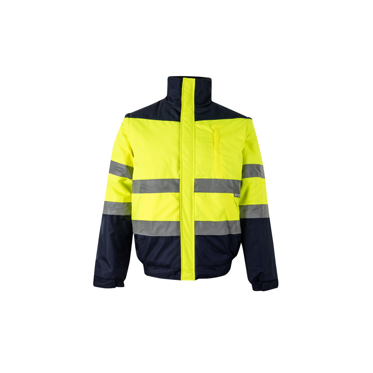 VL JUPITER LARGE. Dwukolorowa ocieplana kurtka (180 g/m²) z poliestru (100%) z powłoką PU - Granatowa/Żółta 36060_204