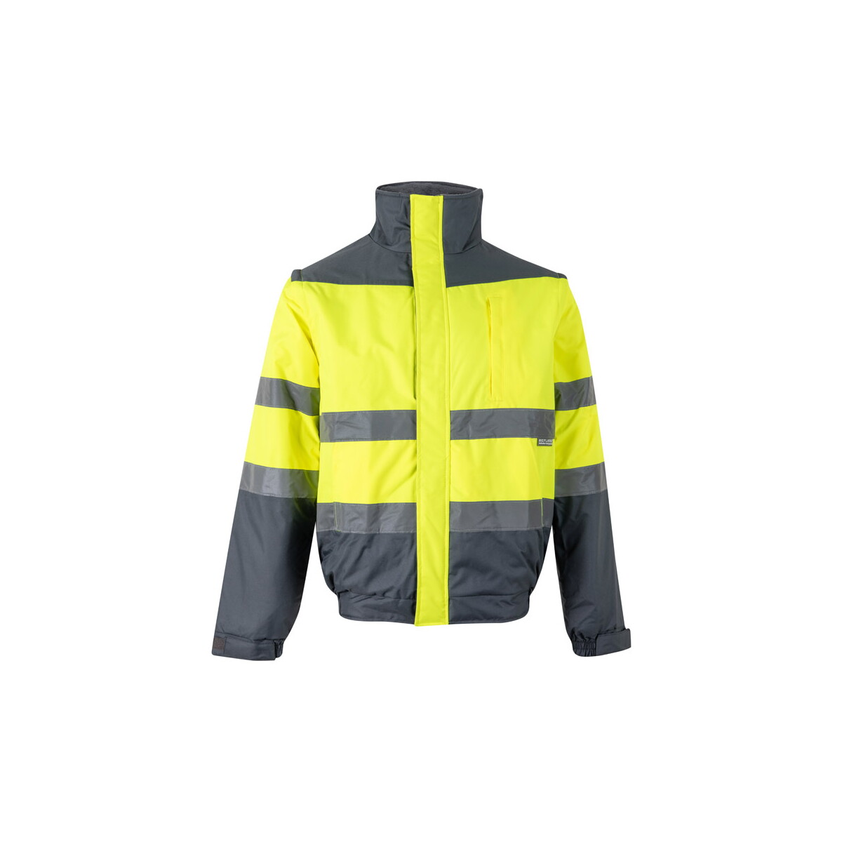VL JUPITER LARGE. Dwukolorowa ocieplana kurtka (180 g/m²) z poliestru (100%) z powłoką PU - Szara/Żółta 36060_207