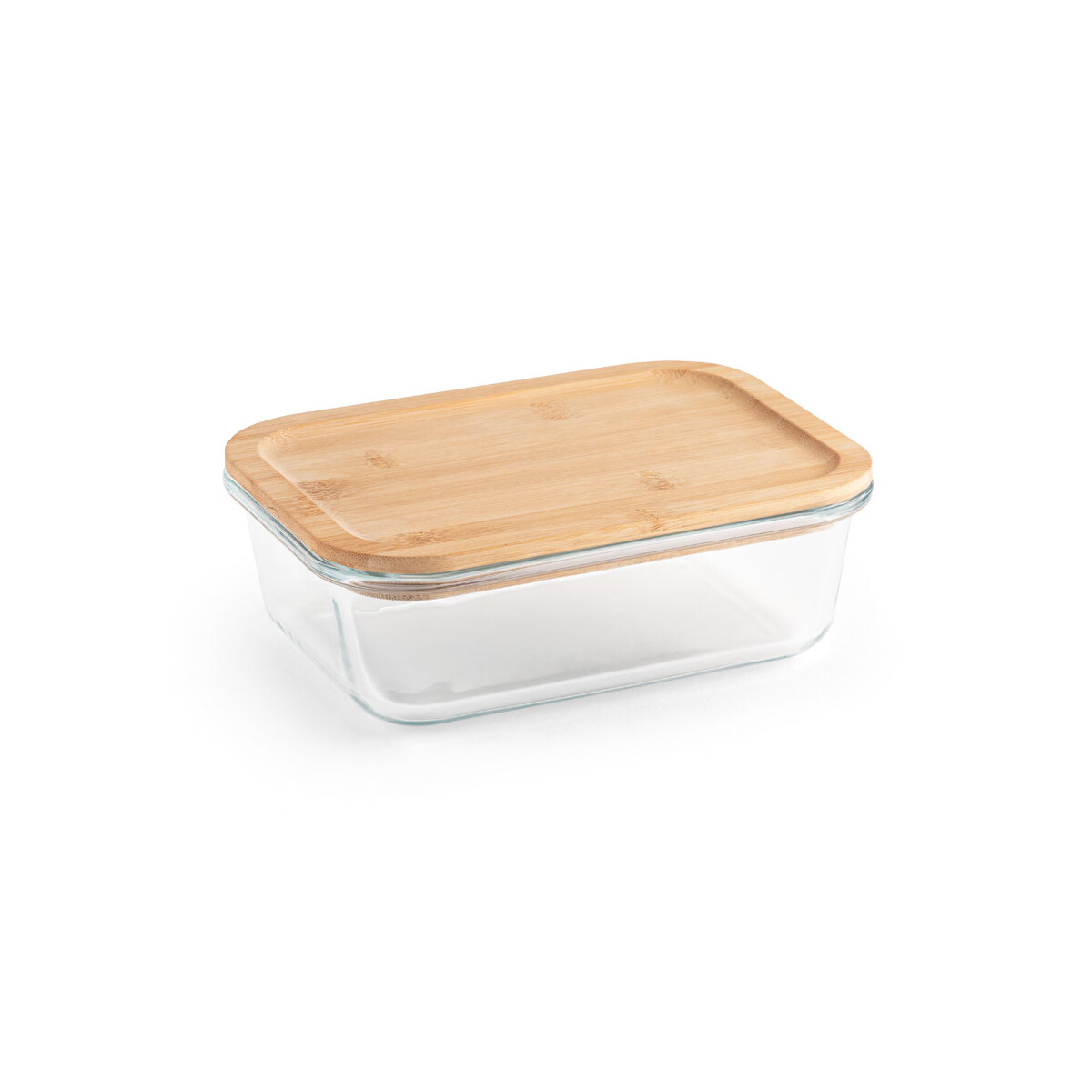PORTOBELLO. Lunch Box. Hermetyczne pudełko ze szkła borokrzemowego z bambusową pokrywką 1000 ml - Naturalne 94781_160