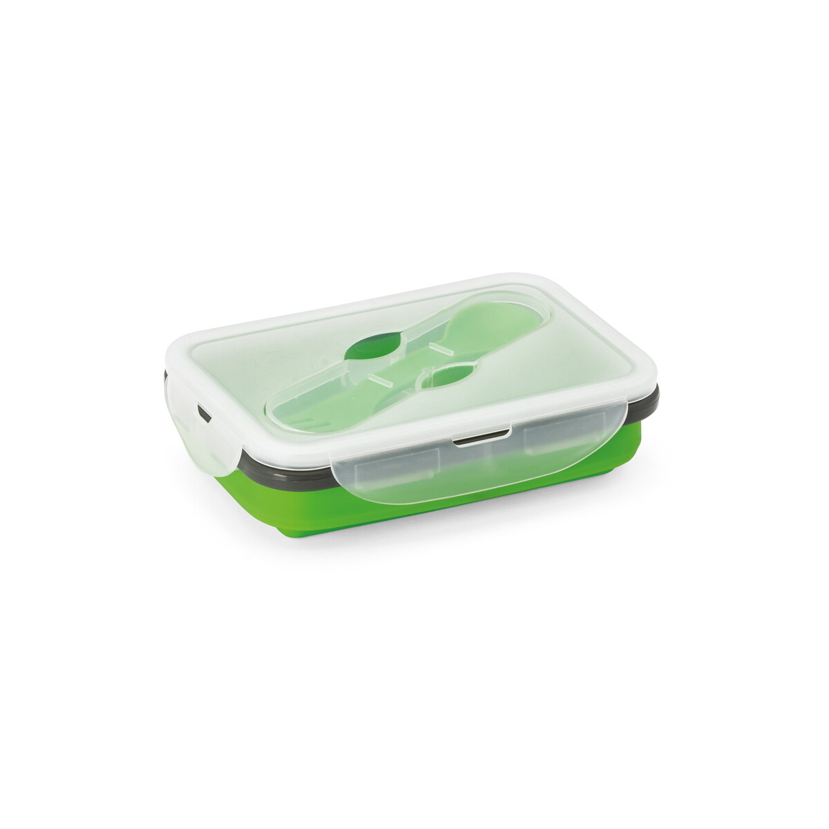 SAFFRON. Lunch Box. Wysuwane hermetyczne pudełko wykonane z silikonu i PP 640 mL - Jasno zielone 93847_119