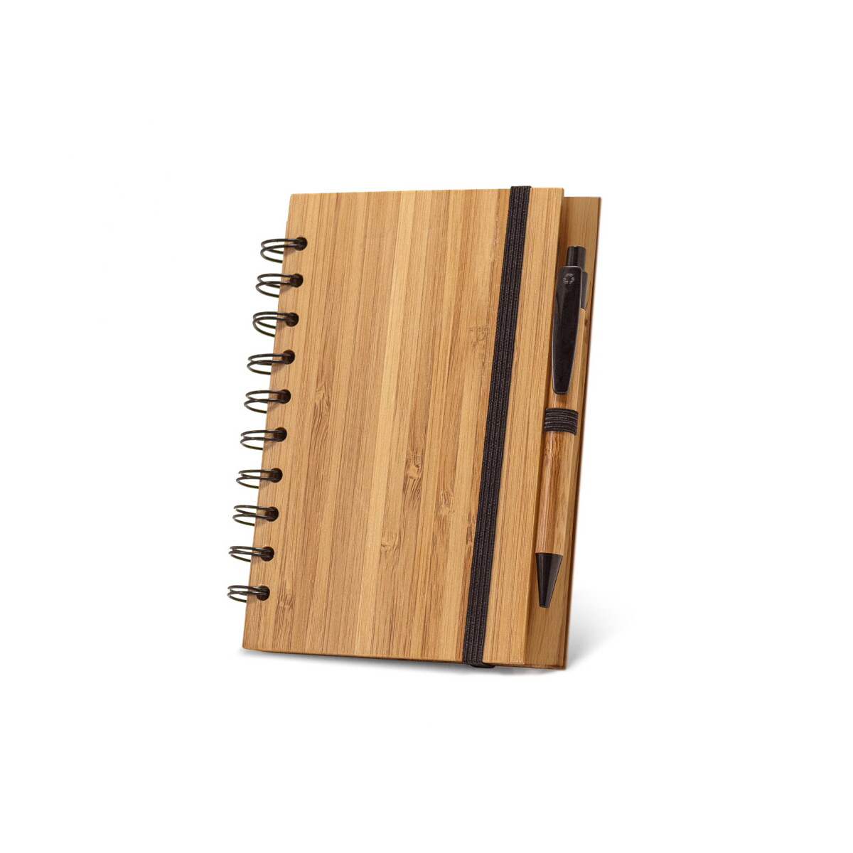 DICKENS A5. Notatnik na spirali A5 z bambusa z papierem z 100% recyklingu - Naturalny 93485_160