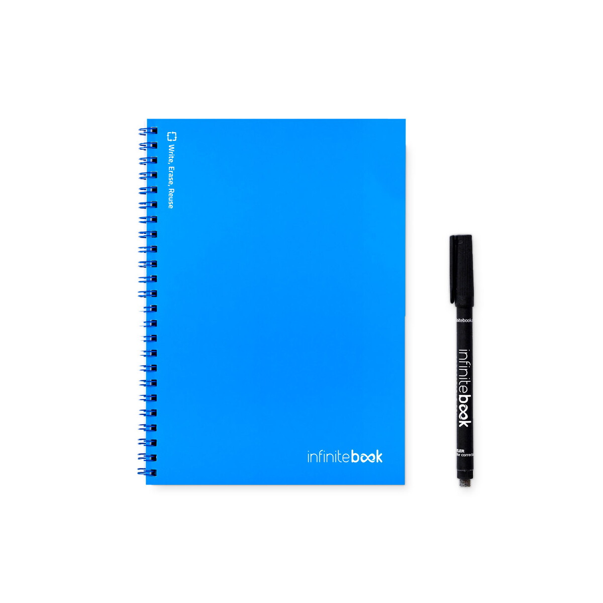 INFINITEBOOK PLAIN A5. Infinitebook z elastyczną okładką i 15 zwykłymi stronami do tablicy - Szafirowy 33200_114