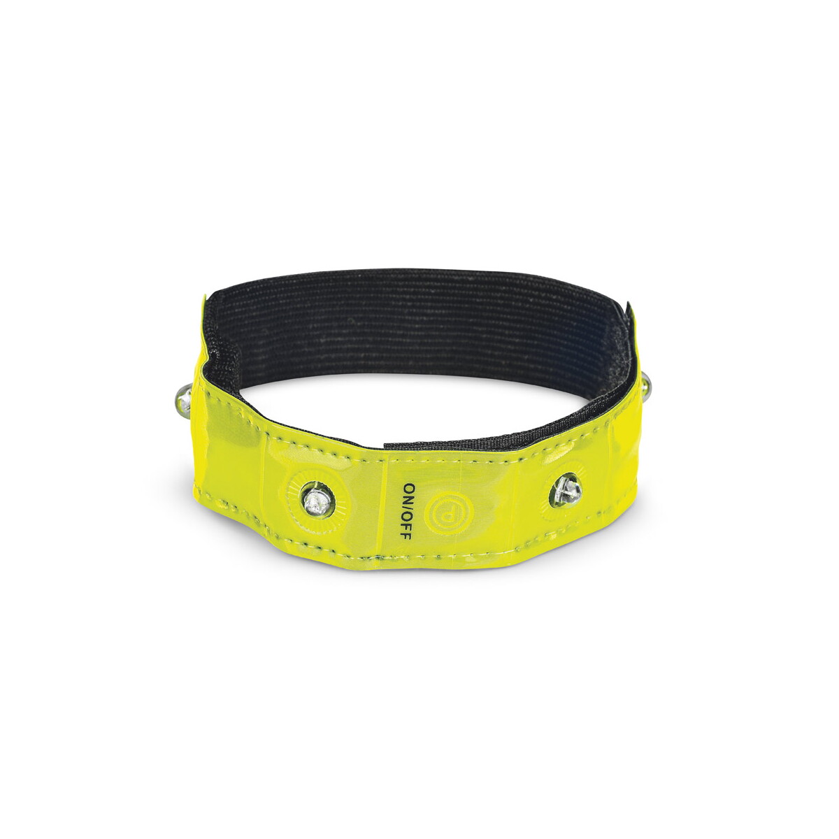 VISIBLE. Opaska odblaskowa z 4 czerwonymi diodami LED - Żółta 98515_108