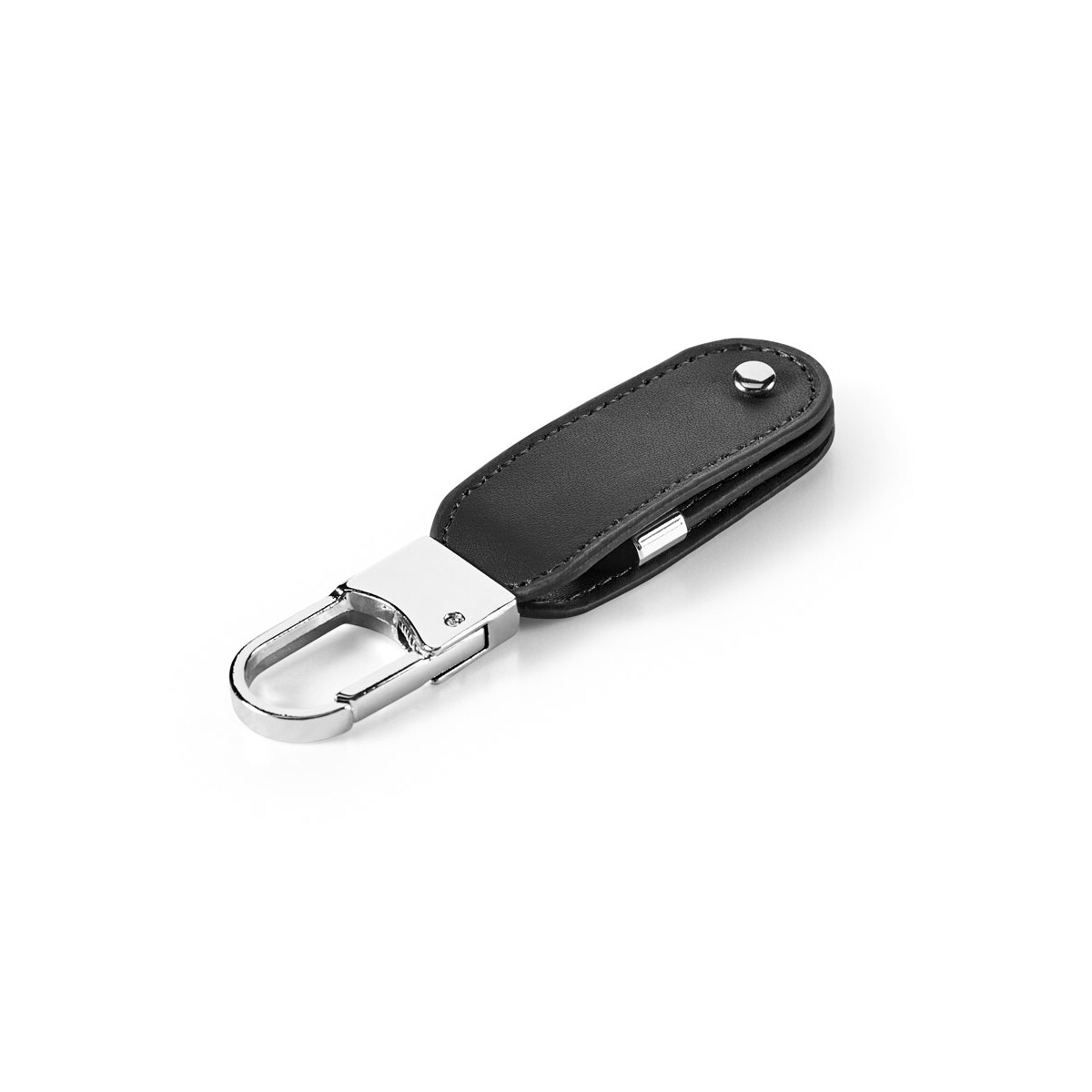 BRAGG 8GB. Pamięć USB o pojemności 8 GB z PU i karabińczykiem - Czarna 97438_103
