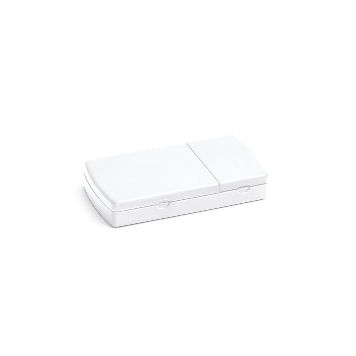 NERO. Pudełko na tabletki z 2 przegródkami - Białe 94307_106