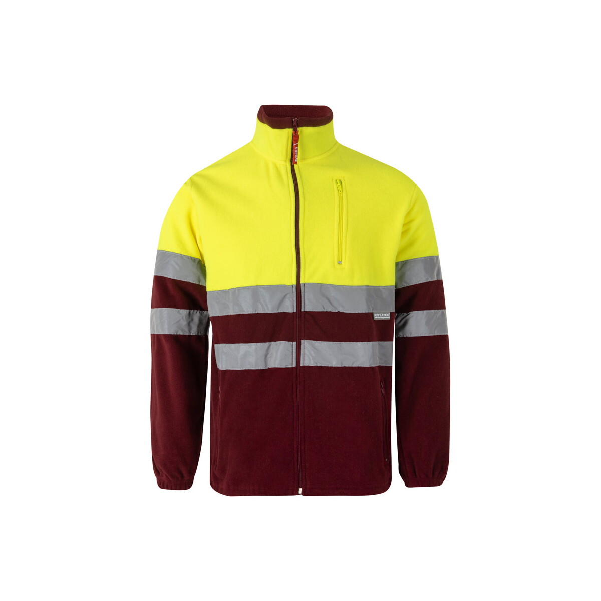 VL EROS. Dwukolorowa kurtka polarowa (280 g/m²), poliester (100%) - Burgund/Żółta 36073_225