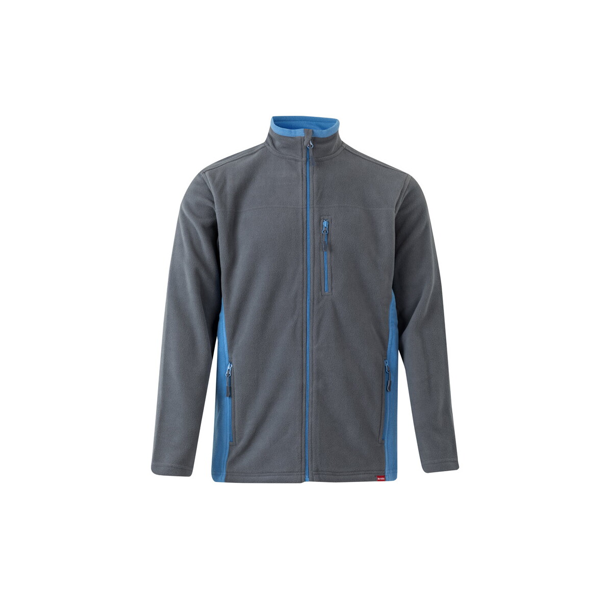 VL GERAS. Dwukolorowa kurtka polarowa (220 g/m²) z poliestru (100%) - Szara/Błękitna 36079_227