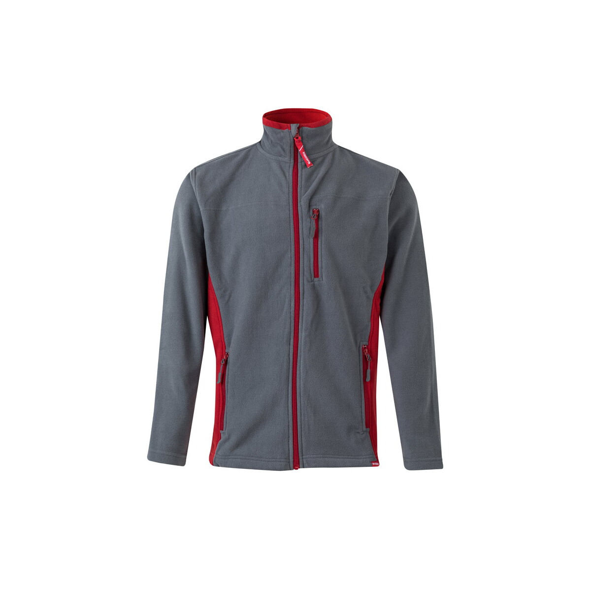 VL GERAS. Dwukolorowa kurtka polarowa (220 g/m²) z poliestru (100%) - Szara/Czerwona 36079_237