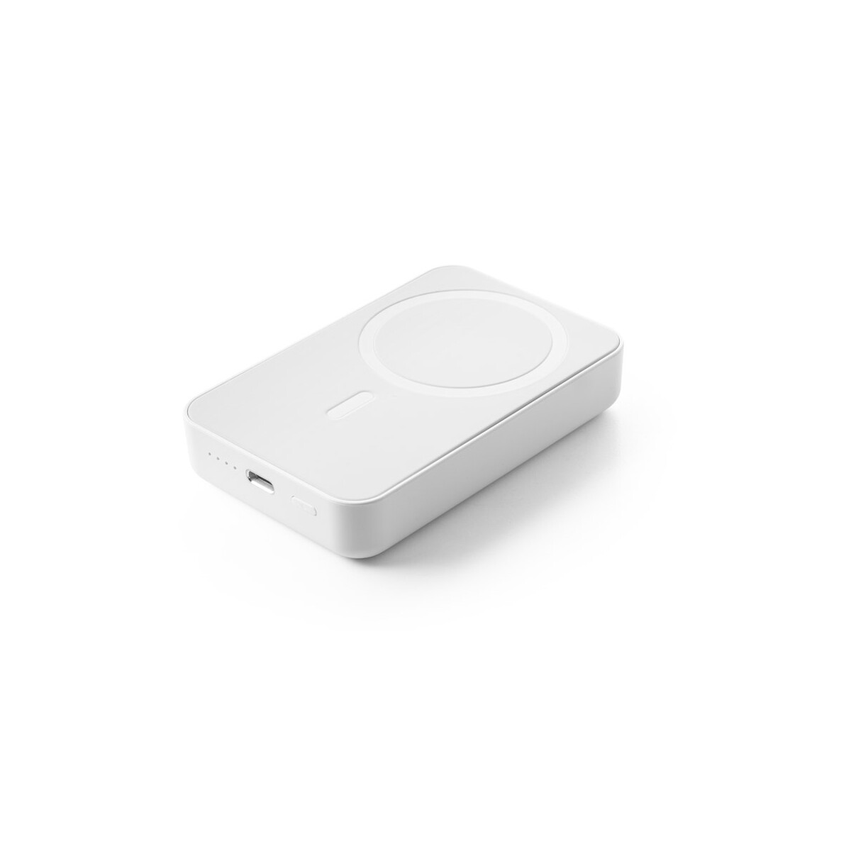 AMPERE 10. Magnetyczny power bank 10 000 mAh z superszybką ładowarką bezprzewodową 15 W wykonany w ABS pochodzącego z recyklingu (100% rABS) - biały 97167_106