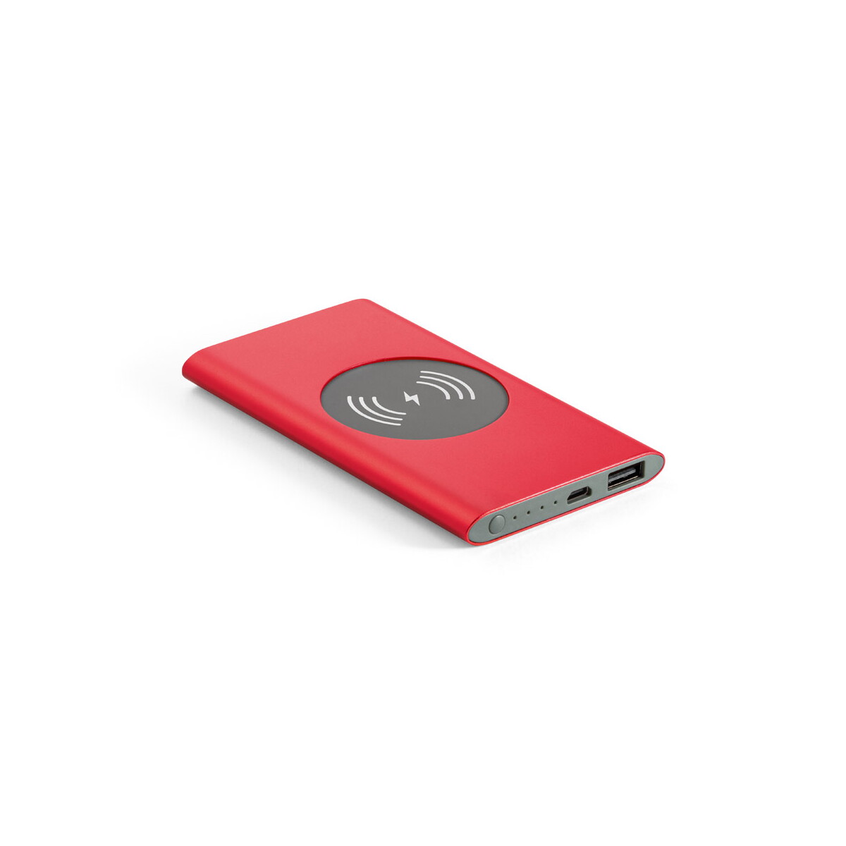 CASSINI. Power bank 4.000 mAh z bezprzewodową ładowarką 5W z aluminium pochodzącego z recyklingu (100% rAL) - Czerwony 97078_105