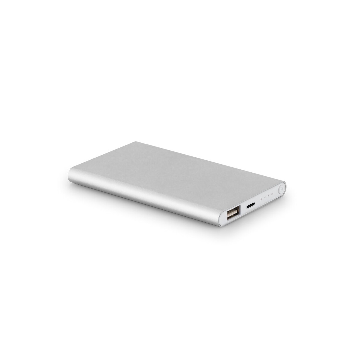 MARCET. Power bank slim 4'000 mAh z aluminium z recyklingu (100% rAL) i ABS z recyklingu (100% rABS) - Satynowy srebrny 97344_127