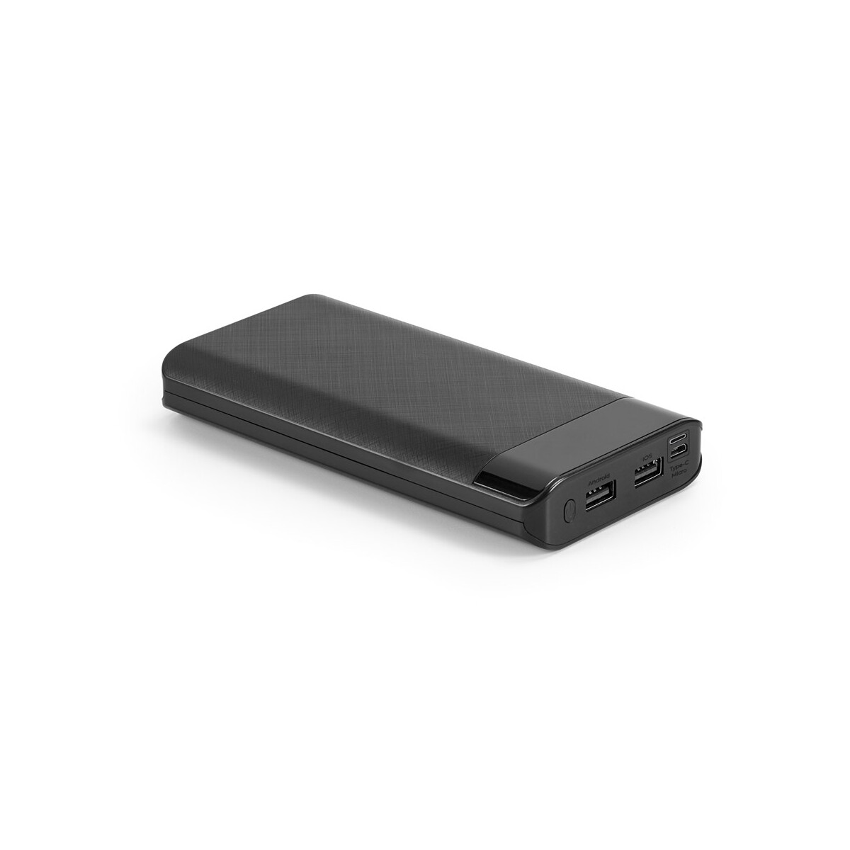 RAMAN. Power bank 16 000 mAh z wyświetlaczem ABS - czarny 97905_103