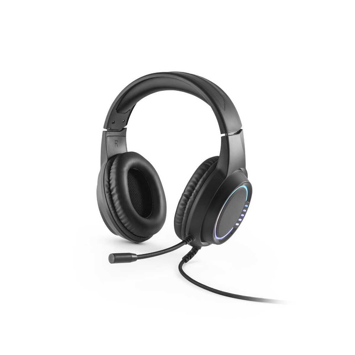 Thorne Headset RGB. Słuchawki ABS z 2-metrowym kablem, mikrofonem i diodami LED RGB - Czarne 97135_103