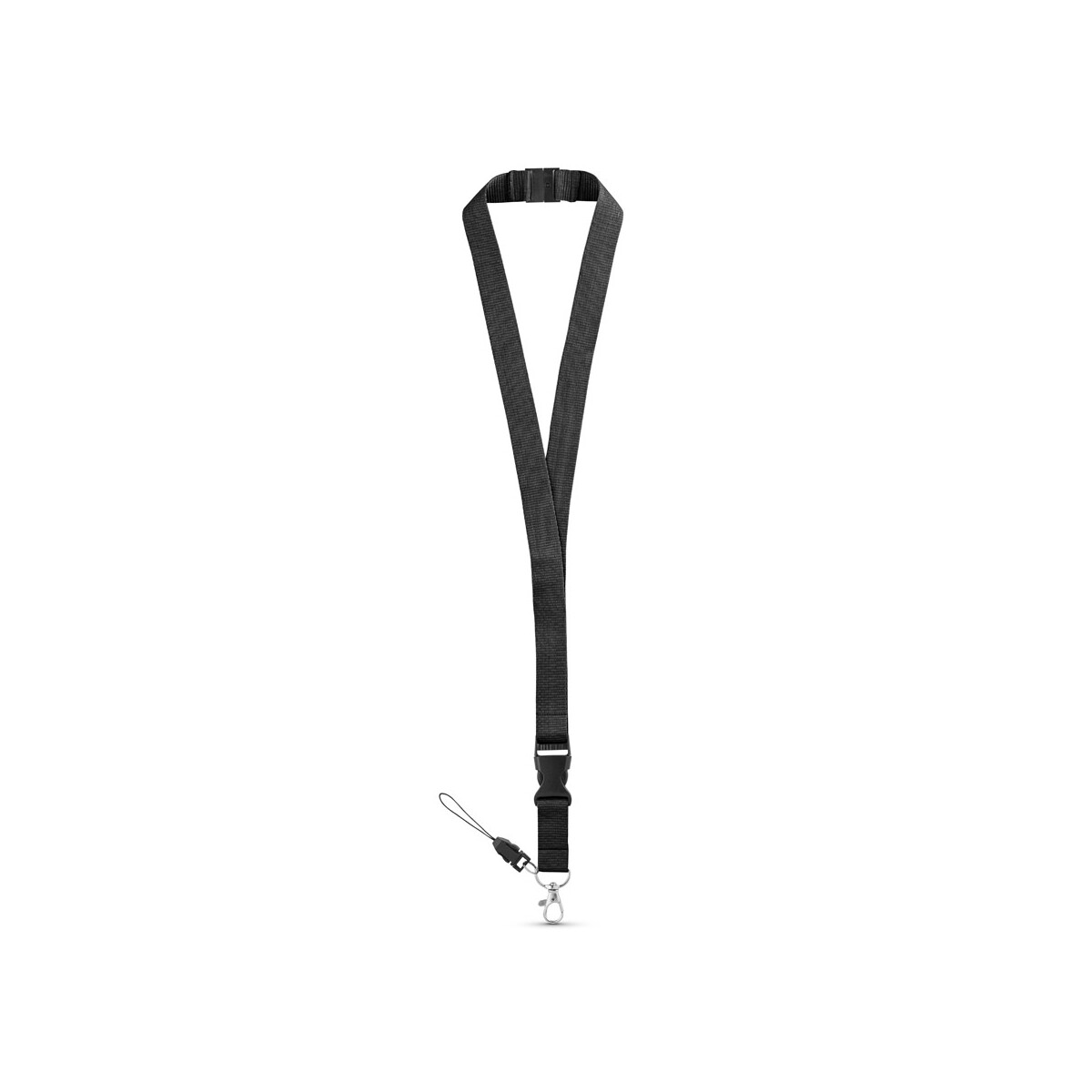 MURRAY. Smycz poliestrowa z metalowym karabińczykiem - czarna 94402_103