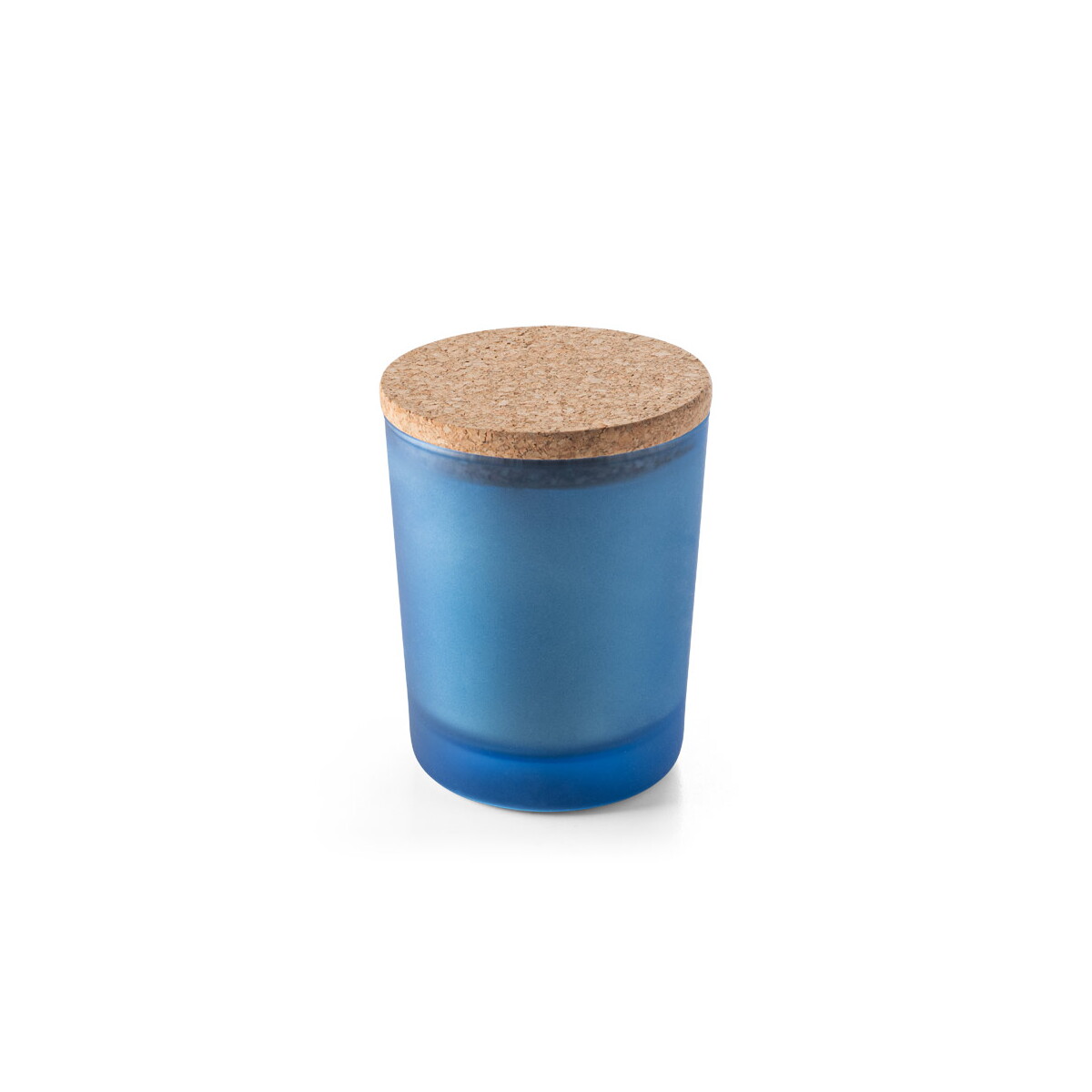 DUVAL. Świeca zapachowa w szklanym pojemniku z cork pokrywką 180 g - Granatowa 95075_104