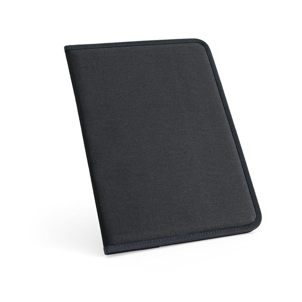 CUSSLER. Teczka A4 z materiału 600D z blokiem strony w linie - Czarna 92049_103