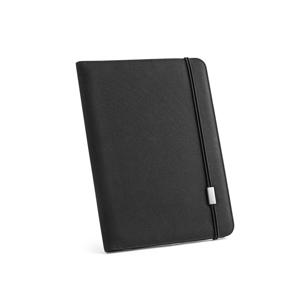EMERGE FOLDER II. Teczka A4 z 300D poliestru pochodzącego (100% rPET) z zamknięciem na gumkę - Czarna 93580_103