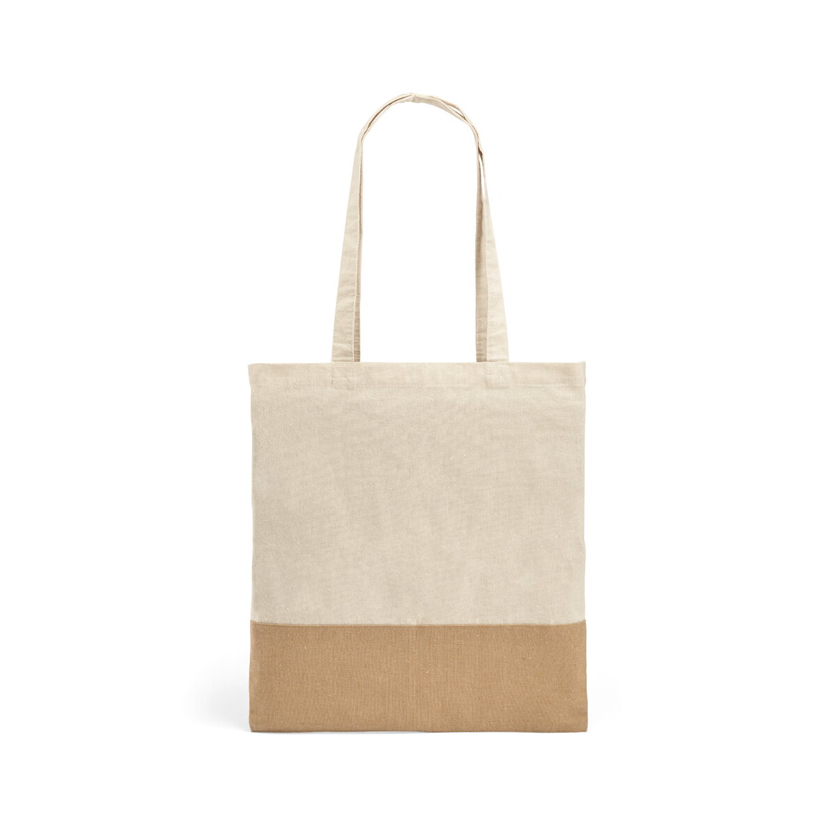 MERCAT. Torba ze 100% bawełny (160 g/m²) z detalami z imitacji juty - Naturalna 92882_160