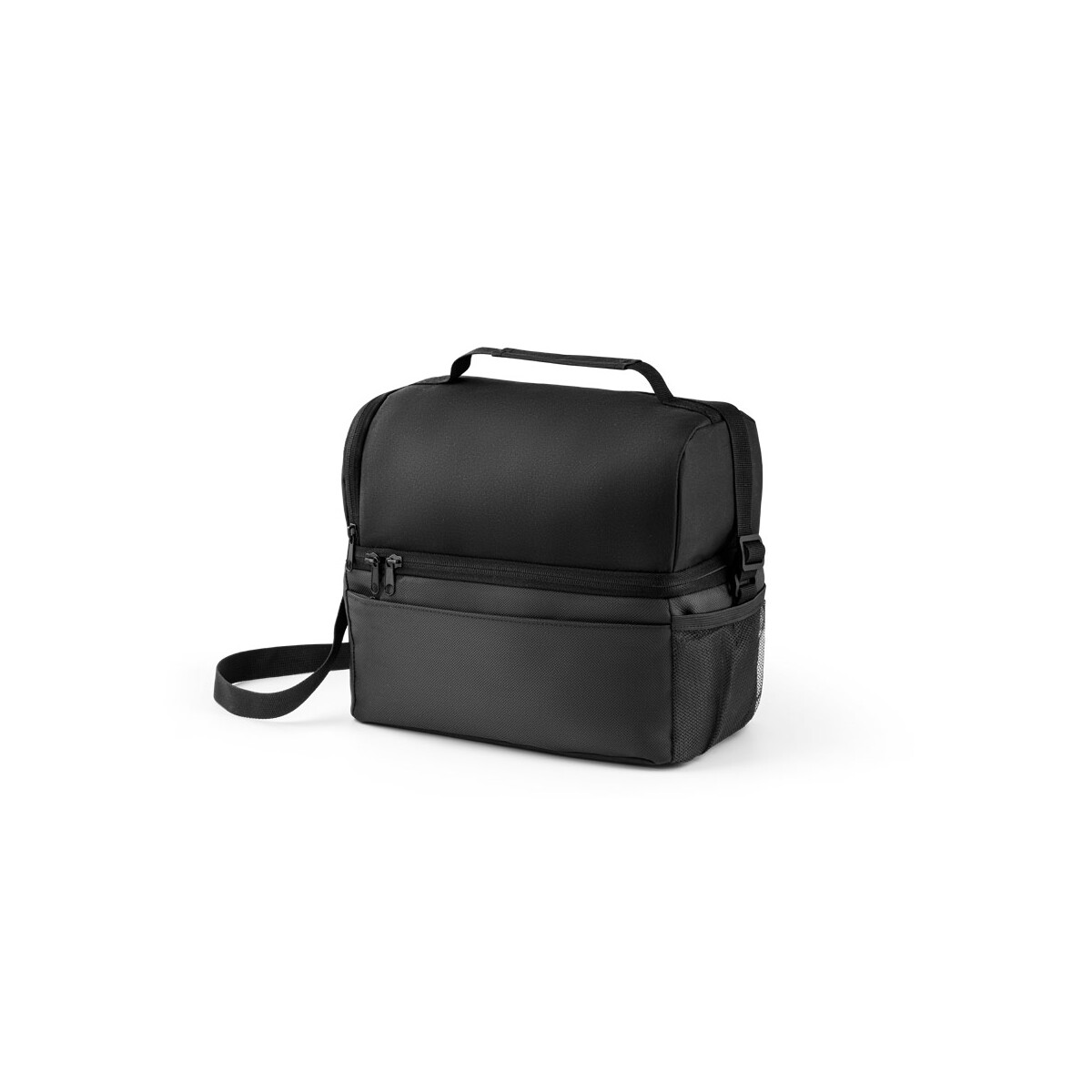 ZIPPERS COOLER. Torba chłodząca 7L z żakardu 300D i 840D - Czarna 92097_103