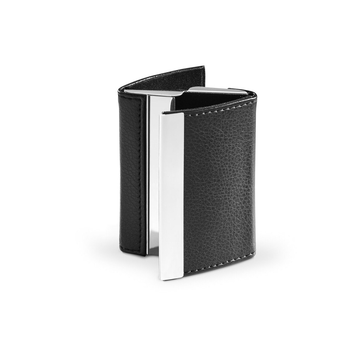 LONE. Podwójne etui na karty z metalu i PU - Czarne 93318_103