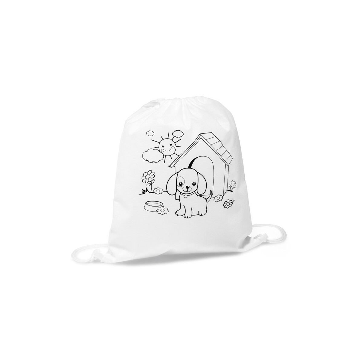 DRAWS. Plecak z non-woven do kolorowania (80 g/m²) - Biały 92619_106