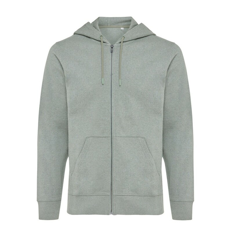 Bluza z kapturem z bawełny z recyklingu Iqoniq Abisko - zielona T9600.015.L__B_1