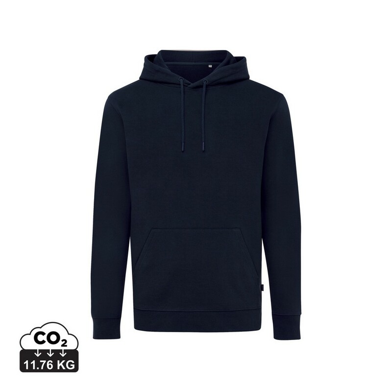 Bluza z kapturem z bawełny z recyklingu Iqoniq Jasper - niebieska T9400.002.L_S_0
