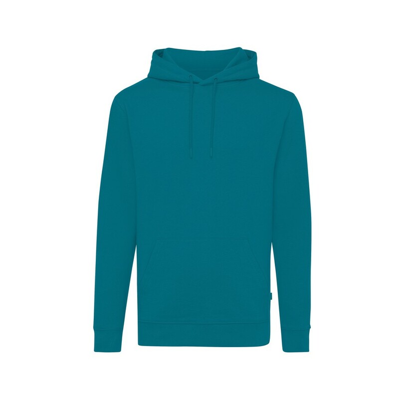 Bluza z kapturem z bawełny z recyklingu Iqoniq Jasper - zielona T9400.009.M__B_1