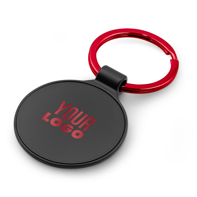 Okrągły brelok do kluczy | Ando - czerwony VA097-05_ILG01