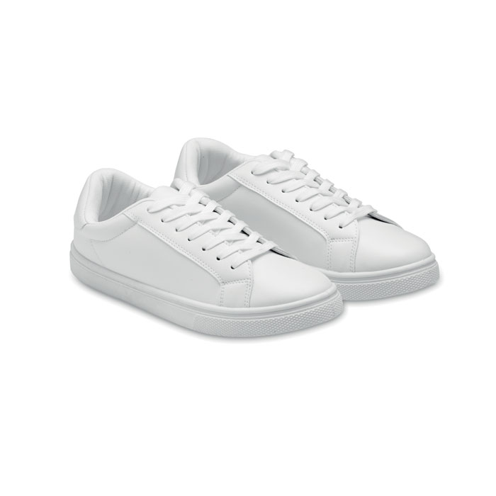Trampki z PU 40 BLANCOS - białe mo2040-06