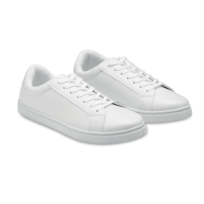 Trampki z PU 41 BLANCOS - białe mo2041-06