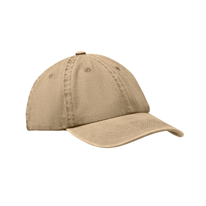 6 panelowa czapka z daszkiem 26 BEAU - khaki mo2542-39