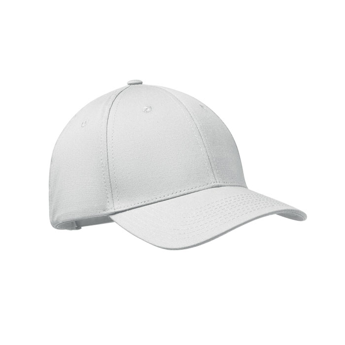 Bawełniana czapka z daszkiem 6 BAHAMAS - biała mo2347-06